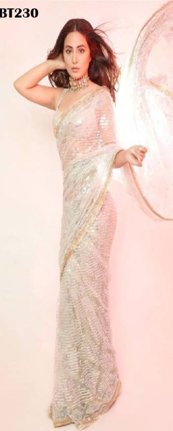 D.NO. BT230 BY BT BUTTERFLY NET FANCY SAREE MANUFACTURER IN INDIA